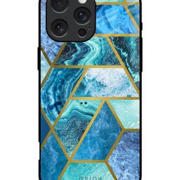 QRIOH Geometric Printed iPhone 16 Pro Back Case Mobile Accessories-57