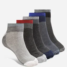 Texlon Pack Of 5 Patterned Ankle-Length Socks-20