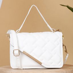 Apsis Textured PU Structured Handheld Bag with Quilted-2