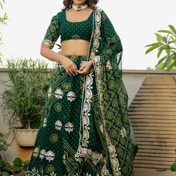 PRETTY PALLU Embroidered Thread Work Ready to Wear Lehenga & Blouse With Dupatta-26