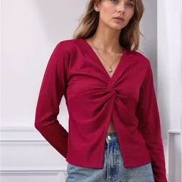 ZYNG Striped Twisted Wrap Top-picture-32