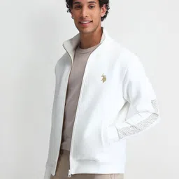 U.S. Polo Assn. Denim Co. Men Cotton Front-Open High Neck Sweatshirt-image-17