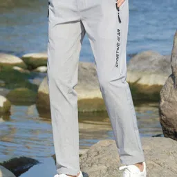 KPOP Men Printed Urban Slim Slim Fit Trousers-image-52