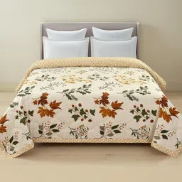 IVAZA Cream AC Room Double Bed Microfibre Comforter-image-47