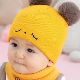 Poftik Girls Winter Pom Pom Beanie Cap Neck Warmer-image-19