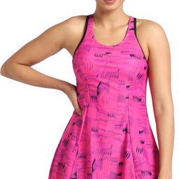 speedo Swimdress With Boyleg - Endurance 10 Racerback Printed Women Black Swimsuit-picture-38