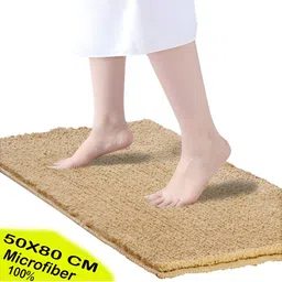 GBL COLLECTION Beige Anti-Skid Water Resistant Bath Rugs-49