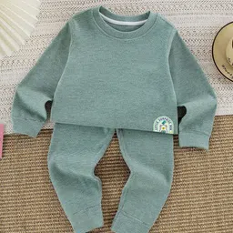 Little Surprise Box LLP Kids Striped  Round Neck Upper & Lower Body Thermal Set-image-97