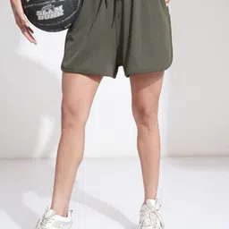 Basics By Tokyo Talkies Women Regular Fit Mid-Rise Shorts-image-82