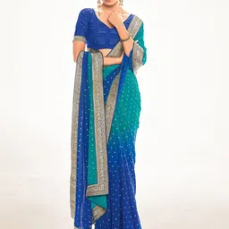 Saree mall Ombre Zari Silk Blend Sarees-picture-18