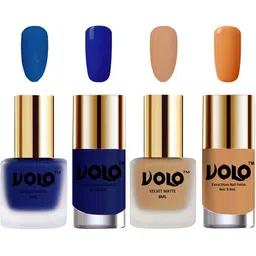 VOLO Set Of 4 Velvet Matte & Extra Shine Nail Polish - 8 ml Each - 19 - 42 - 66 - 50-14