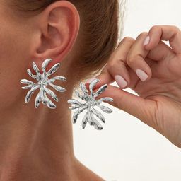 StyleCast x Revolte Silver-Plated Contemporary Shaped Studs-image-42