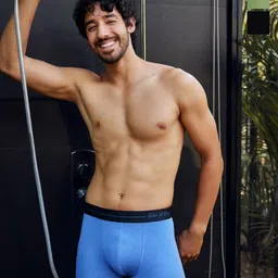 EAZY Pack Of 3 Luxury Fit Breathable Long Trunks LF-M-Black-FN-Green-LS-Blue-2XL-27
