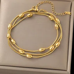 MYKI Women Gold-Plated Wraparound Bracelet-image-65