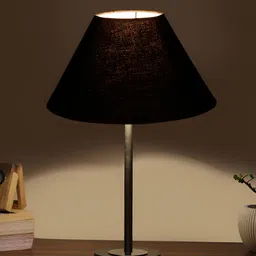 Aura Black Metal Traditional Abstract Shaped Table Lamp-32
