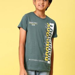 V-Mart Boys Typography Printed Round Neck Cotton T-shirt-picture-34