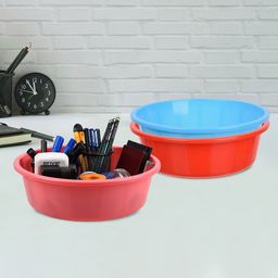 Kuber Industries Red Set of 3 Regular Desk Organiser Organisers-44