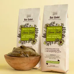 Nat Habit Set of 1 Wide Tooth Kacchi Neem Comb & 2 Ready-To-Apply Henna Paste 220 g each image 2