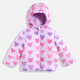 THE CHILDREN'S PLACE Girls Printed Hooded Padded Jacket-picture-22