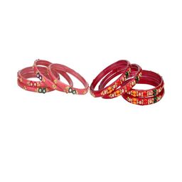 Somil Elegant Combo Glass Bangle Set | Handmade Traditional Chudi For Women | Perfect For Daily & Occasion Use, Combo Of 2 Set, Gajri, Multicolor-image-18