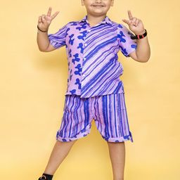CORD OF LOVE Boys Printed Shirt with Shorts-image-16