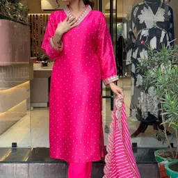 KALINI Women Embroidered Straight Kurta Set-picture-18