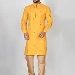 RANAK Men Regular Pure Cotton Kurta with Pyjamas-image-71