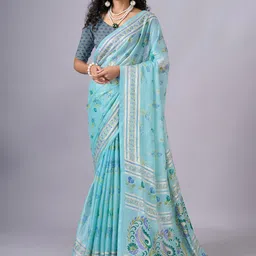VIRENDRA TEXTILES Floral Pure Chiffon Saree-image-15