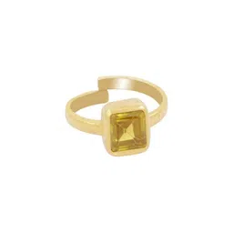 GenZcomplex Gold-Plated Brass Finger Ring-image-97