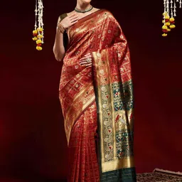 Mitera Woven Design Zari Paithani Saree-picture-41
