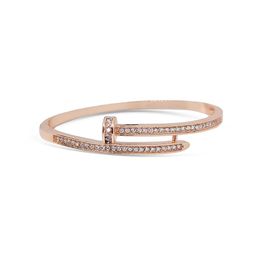 Comet Busters Rose Gold-Plated Artificial Stones Studded Kada Bracelet-image-14