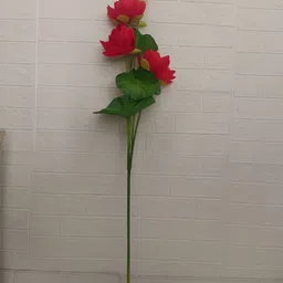 Nutts Red 2 Pieces Lotus Artificial Flower-11