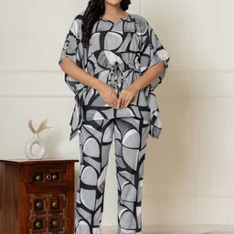 ALLEN WEAVE Printed Kaftan Top & Trousers Co-Ords-image-28