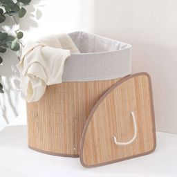 MUSH Brown Laundry Basket With Lid For Clothes 72 L-39