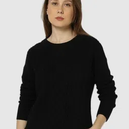 GAP Women Round Neck Self Design Relaxed-Fit Sweaters-image-73
