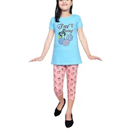 Colourspop Girls Blue Pure Cotton Clothing Set-39