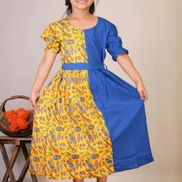 FabJunior Ethnic Motifs Print Fit & Flare Dress-image-81