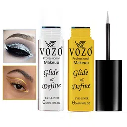 VOZO Set Of 2 Glide & Define Infusion Essential Liquid Eyeliner - 5 ml Each- Shade- 01- 10-33