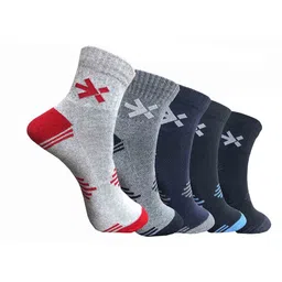 HRX by Hrithik Roshan Pack Of 5 Patterned Ankle-Length Socks-picture-52