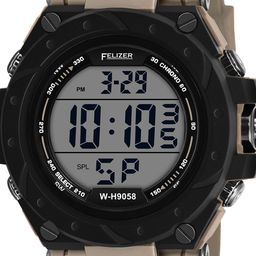 FELIZER Men Dial & Straps Digital Multi Function Watch LSKA-9058-Cream image 4