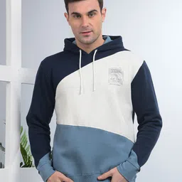 COBB Men Colourblocked Hooded Sweatshirt-image-32