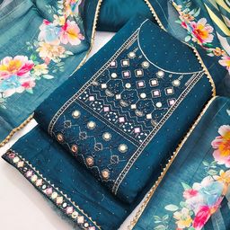 TAVAS Embroidered Unstitched Dress Material-image-61
