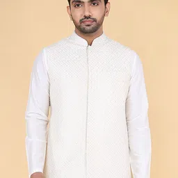 ZOIS Men Embroidered Woven Nehru Jacket-55