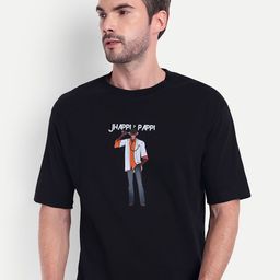 BOLLYWOO.OOO Unisex Typography Drop-Shoulder Sleeves Bio Finish Applique T-shirt-image-60