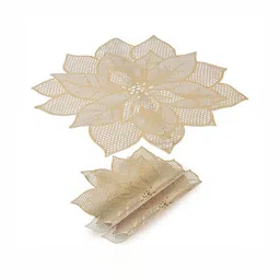 Star Weaves Set Of 2 Flower DesignTable Placemats-56