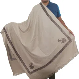 Vrinde Wool Solid Women, Men Shawl-image-25