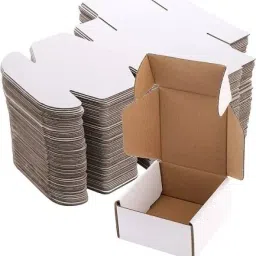 Self-Locking Box Craft Paper Flat Corrugated White Box 4x4x1.5 – Ideal for E-Commerce Packing Packaging Box-16
