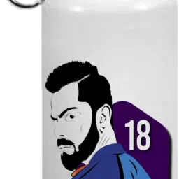 King Of Cricket Aluminium BB03 Printed Sport Bottle for Hiking, Travelling 600 ml Sipper-47