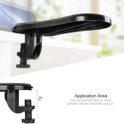 jpdsrn Adjustable Computer Arm Rest Ergonomic Attachable Computer Table Arm Support Stand Desk Rests Chair Extender for Home Office(Multi Colour) Plastic Arm rest (mouse) Wrist Rest image 2