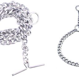 dogtrust Dog Chain with Choke Chain Silver 60 cm Dog & Cat Chain Leash-picture-2